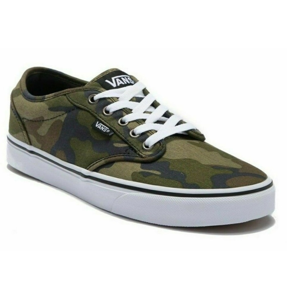 Vans Green Camouflage Lace Up Sneakers
